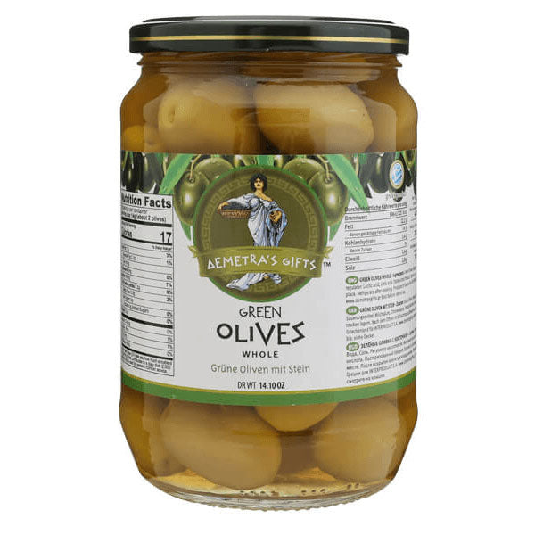 Оливки маринованные цельные зеленые Халкидики – 25,4 унции (720 г)